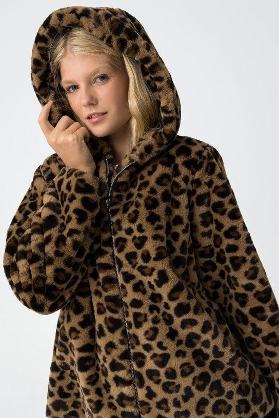 Casaco C/ Pêlo Leopardo