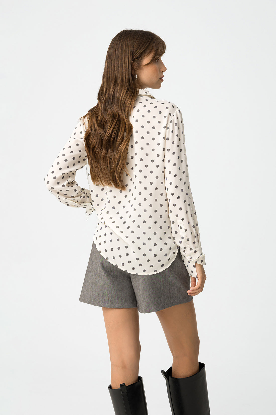 Camisa Acetinada Estampado All Over