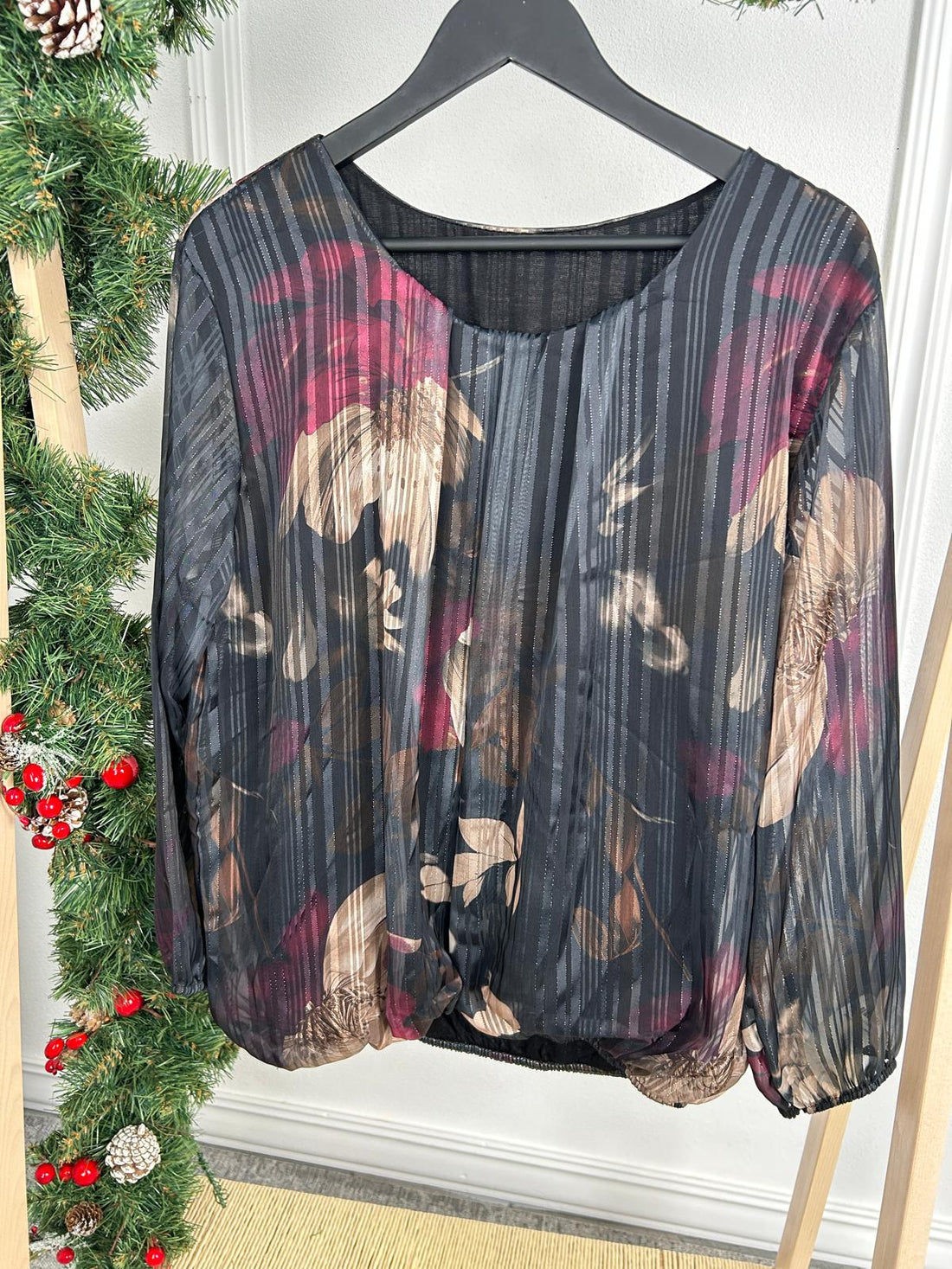 Blusa Plissada Floral