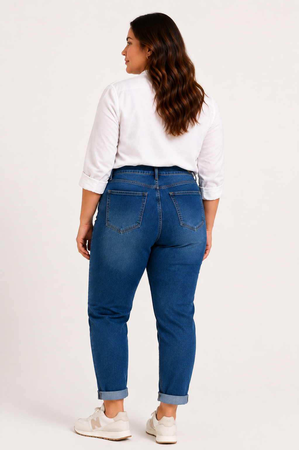 Calça Brilhante Mom Fit