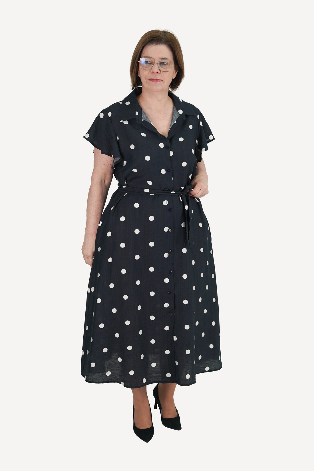 Vestido Bolinhas C/Botões