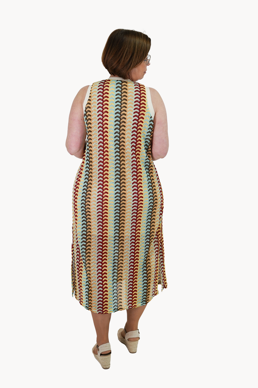 Vestido Colorido Croché Caveado