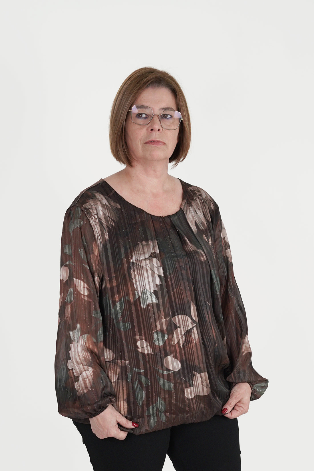 Blusa Plissada Floral
