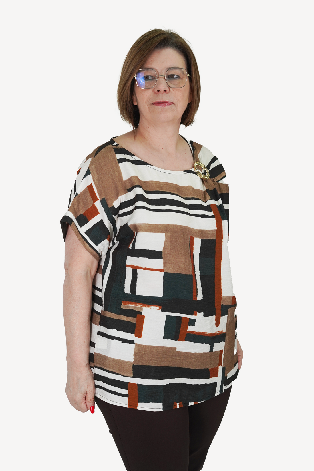 Blusa Print C/Fivela