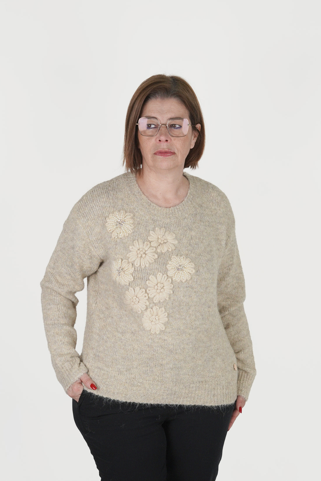 Camisola Flor Bordada