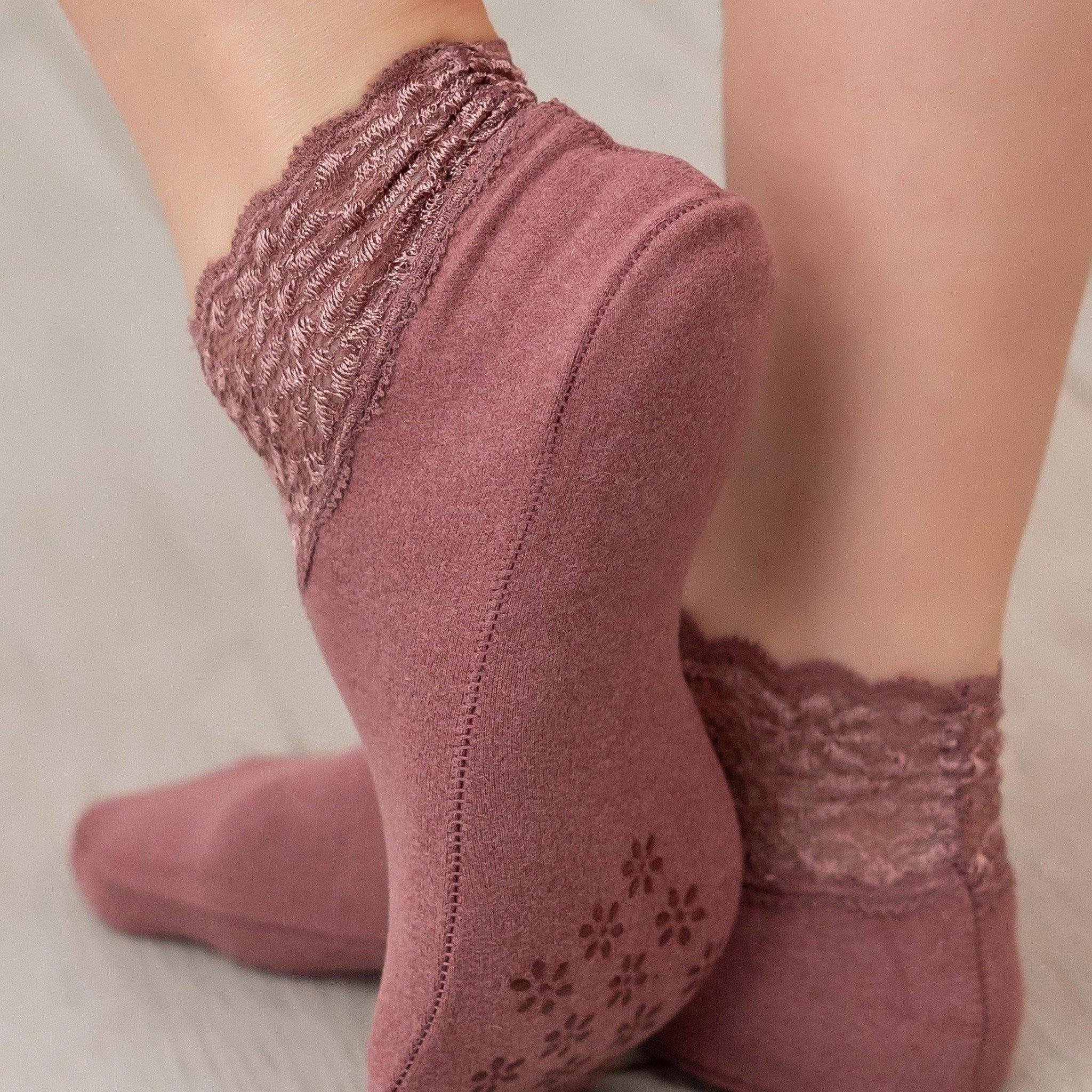 Meias Renda Antiderrapantes - JULIE PT