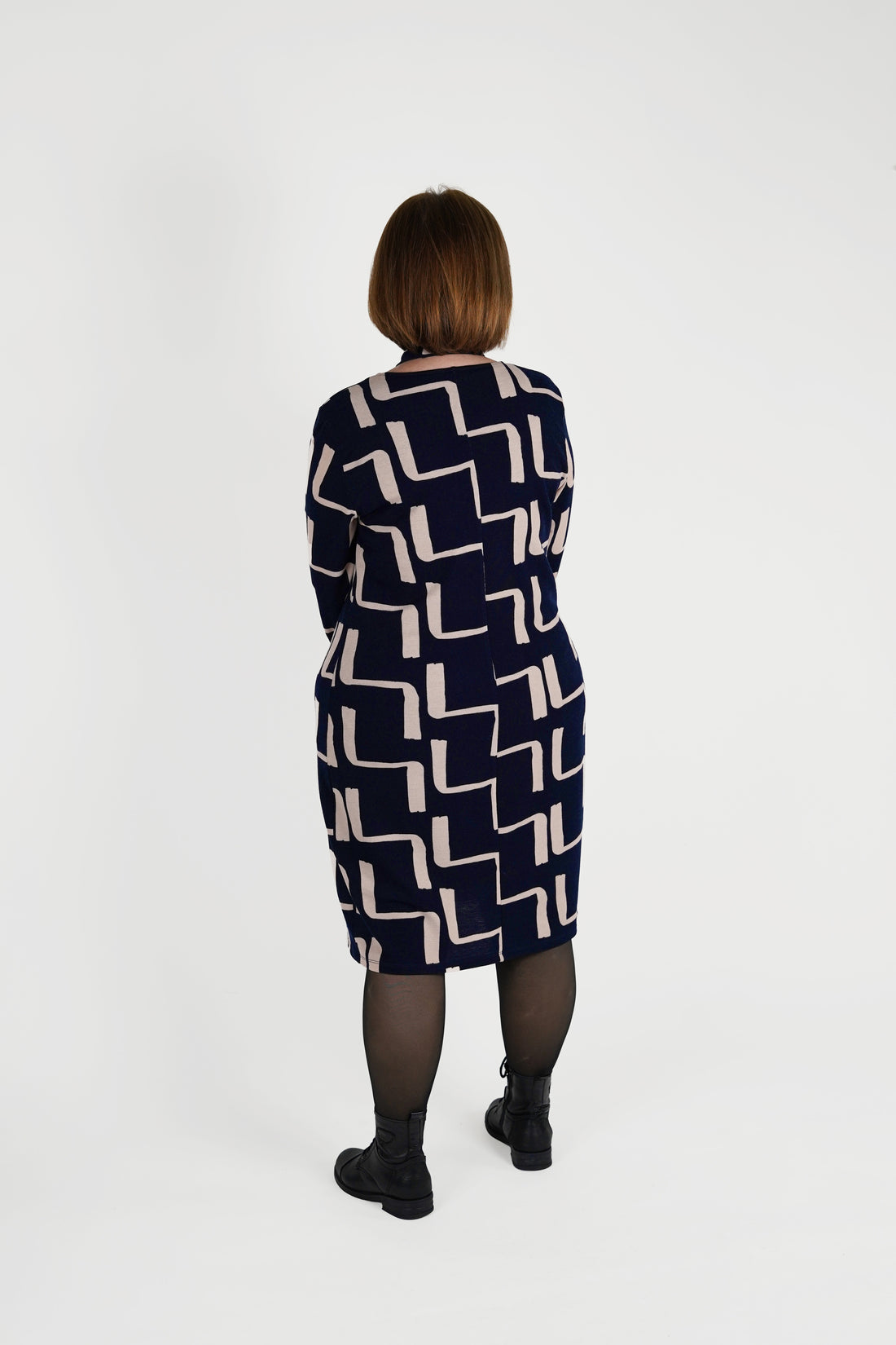 Vestido  Quadrados C/Lenço